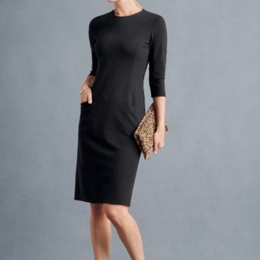 J.McLAUGHLIN Black Catalyst Dress w/ Pockets
